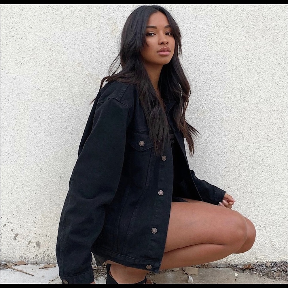 Princess Polly Black denim jacket